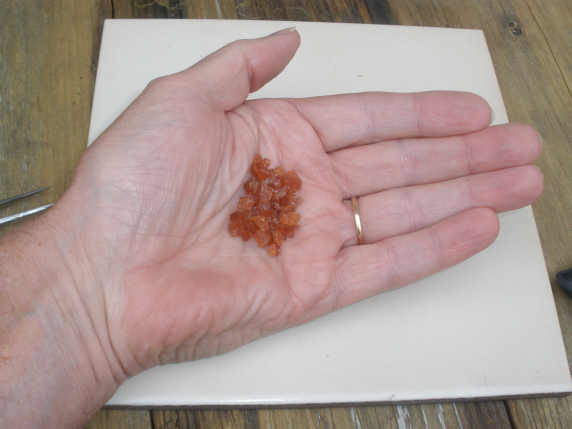 Natural Hessonite Garnet gem rough mix parcel over 25 carats