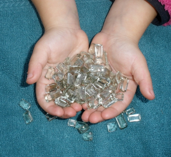 Over 100 Carats of Loose Natural Green Amethyst Gem Mix
