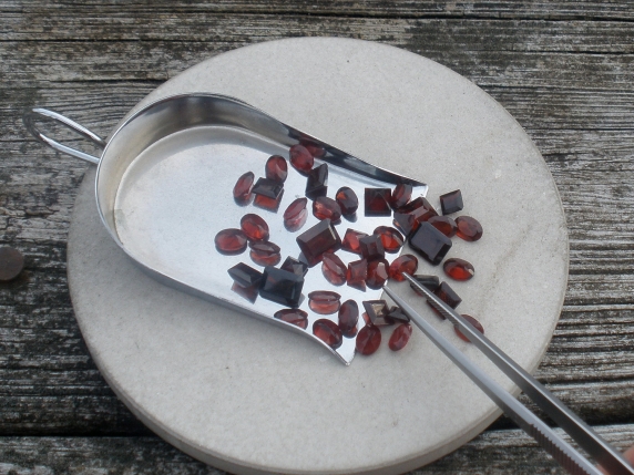 Over 25 Carats of Loose Natural Red Garnet Gem Mix