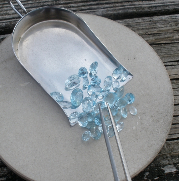 Over 25 Carats of Loose Sky Blue Topaz  Gemstone Mix