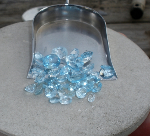 Over 25 Carats of Loose Sky Blue Topaz  Gemstone Mix