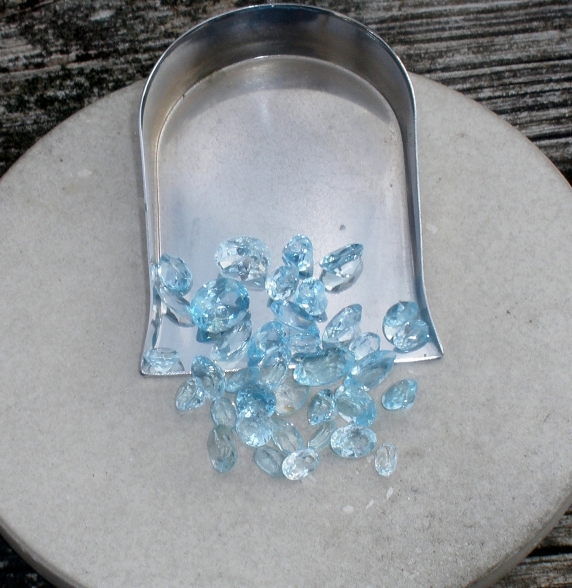 Over 25 Carats of Loose Sky Blue Topaz  Gemstone Mix