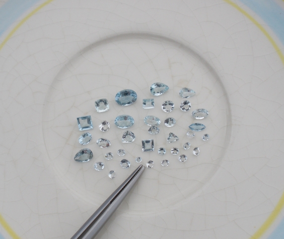 Aquamarine gem mix loose parcel over 10 carats