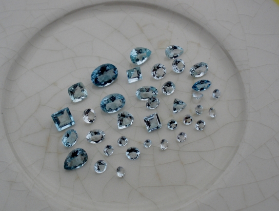 Aquamarine gem mix loose parcel over 10 carats