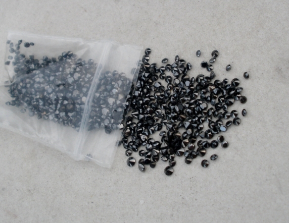 Black diamond round loose parcel over 1/2 carats