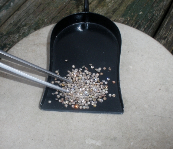 over 1/4 carat champagne diamond loose rounds 1.5mm each