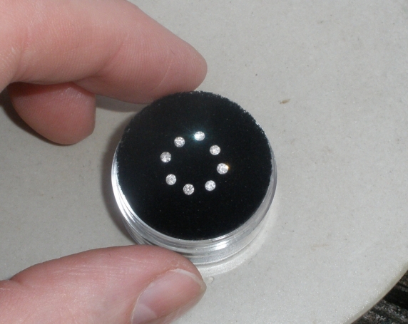 8 White diamond loose rounds 1.8mm each