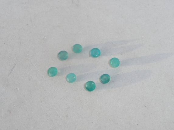 Over 1 carat Colombian emerald round gem parcel 3mm each