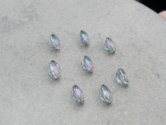 8 Rainbow mystic topaz oval gems 7 x 5mm each