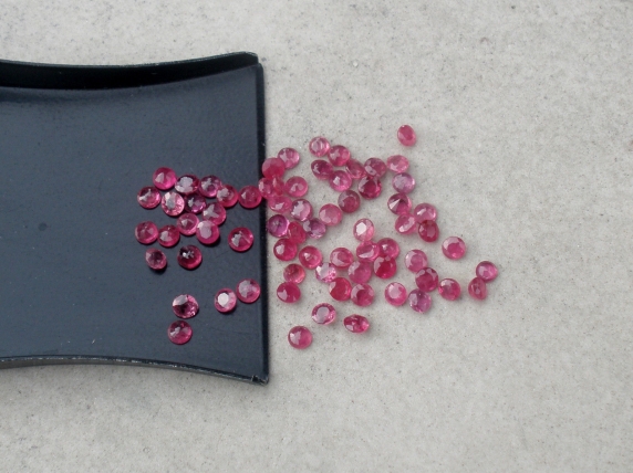 1 carat Ruby round gem parcel 2mm to each