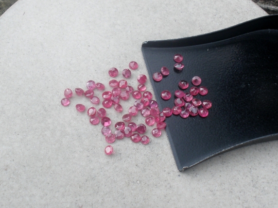 1 carat Ruby round gem parcel 2mm to each