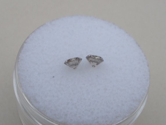 Champagne natural diamond loose faceted round pair 3.5mm each