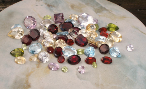 over 50 carats of loose natural semiprecious gemstones
