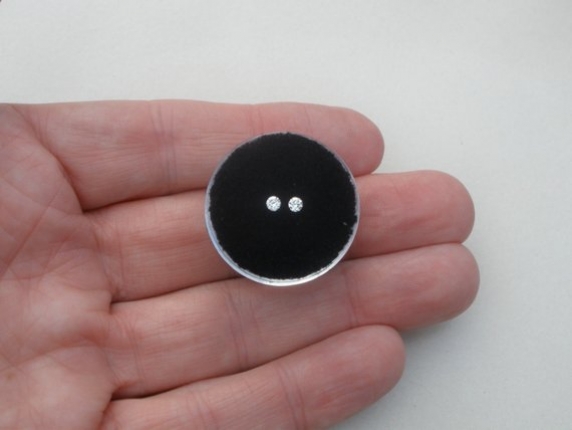 White diamond loose round faceted pair 2.5mm each