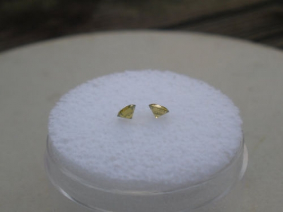 Yellow Diamond Round Loose Faceted Natural Pair 3mm each