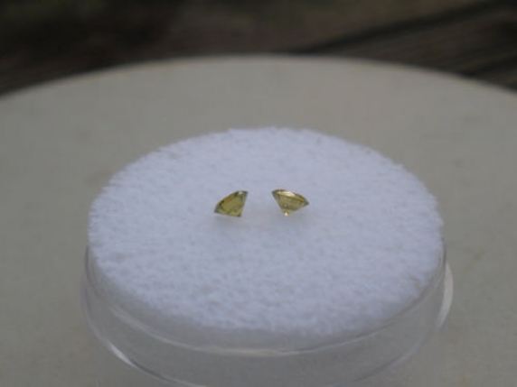 Yellow Diamond Round Loose Faceted Natural Pair 3mm each
