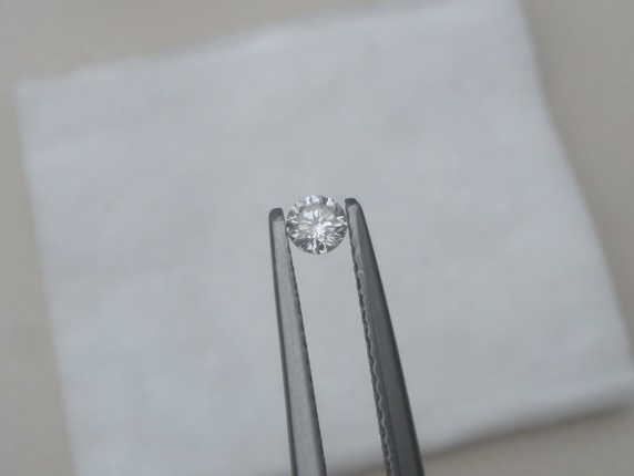 3mm White Natural Diamond Loose Faceted Round SI-1 Clarity