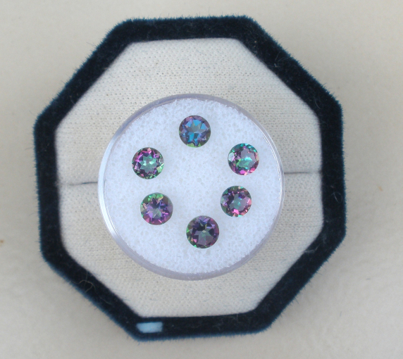 6 Rainbow Mystic Topaz Round Gems 5mm Each AAA