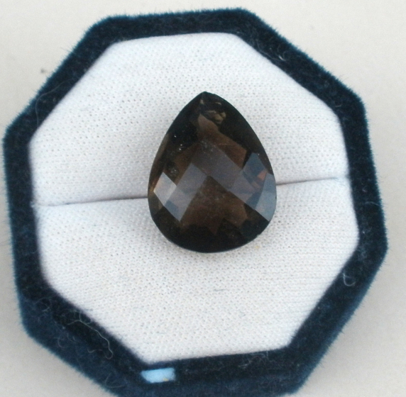 Smoky Quartz Pear Cushion Natural Gem 22 x 18mm Smoky Quartz Pear Cushion Natural Gem 22 x 18mm
