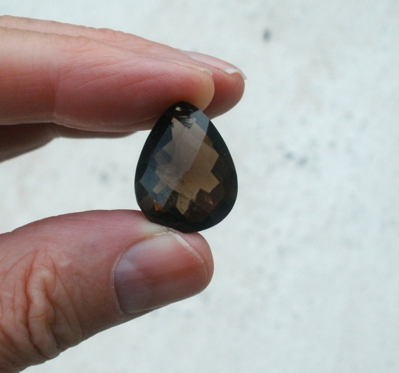 Smoky Quartz Pear Cushion Natural Gem 22 x 18mm Smoky Quartz Pear Cushion Natural Gem 22 x 18mm