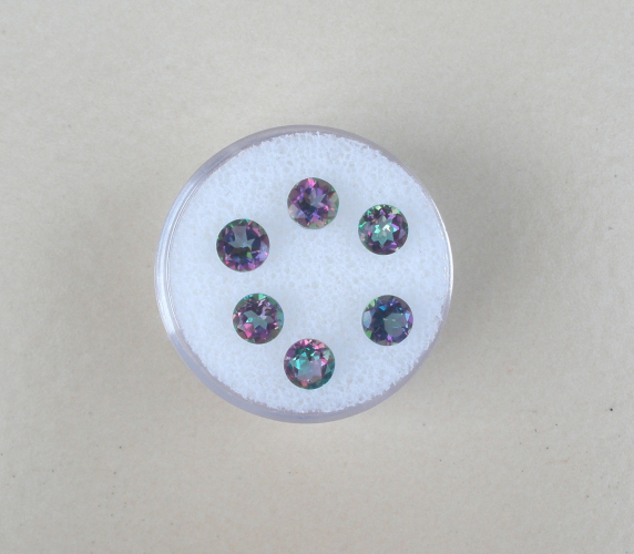 6 Rainbow Mystic Topaz Round Gems 5mm Each AAA