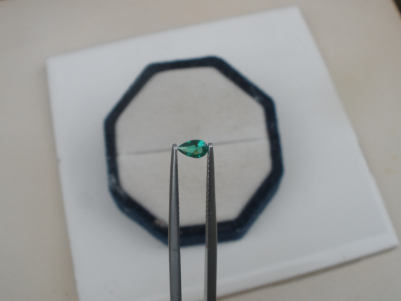 Colombian emerald pear loose faceted natural gem 5x3mm