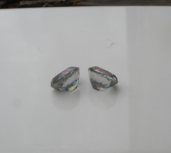 Rainbow Mystic Topaz Oval Gem Pair 11 x 9mm Each