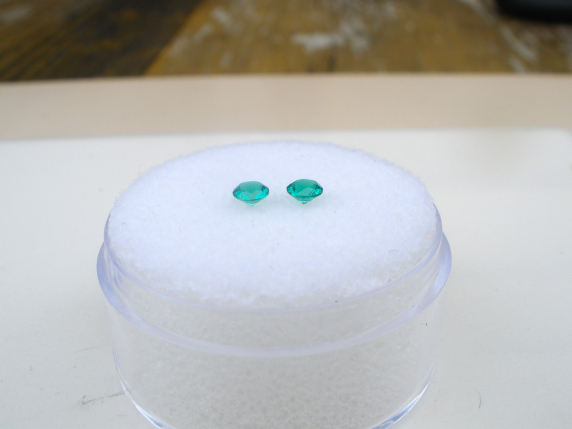 Colombian Emerald Round Loose Faceted Natural Gem Pair 3mm