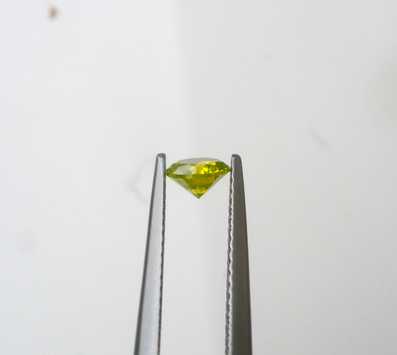 5mm Yellow Natural Diamond Loose Round SI clarity Sparkling and Stunning 0.44 Ca