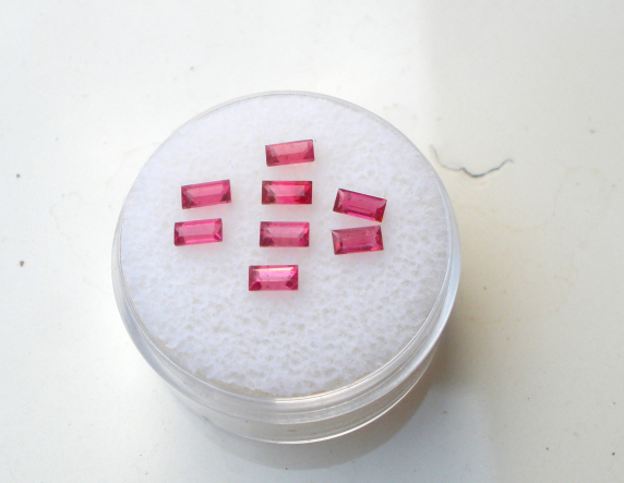 8 Natural Pink Tourmaline Baguettes Gems 4x2mm Each 8 Natural Pink Tourmaline Baguettes Gems 4x2mm Each