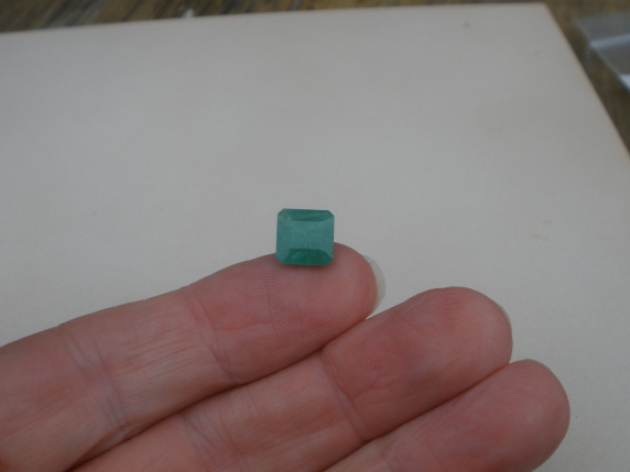 3.3 Carats Colombian emerald octagon gem 9x9mm