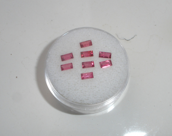 8 Natural Pink Tourmaline Baguettes Gems 4x2mm Each 8 Natural Pink Tourmaline Baguettes Gems 4x2mm Each