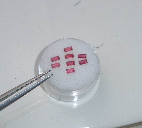 8 Natural Pink Tourmaline Baguettes Gems 4x2mm Each 8 Natural Pink Tourmaline Baguettes Gems 4x2mm Each
