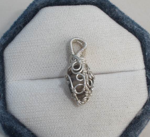 Smoky Quartz Sterling Silver Wire Wrapped Pendant