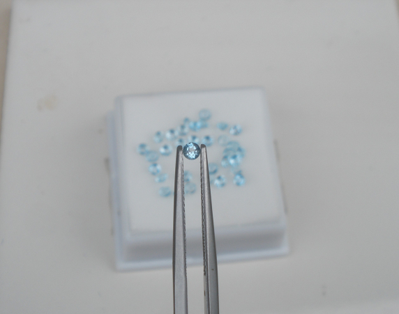 Blue Topaz Round Loose Faceted Natural Gem 2mm