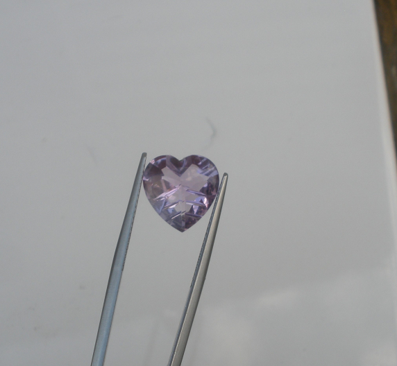 Amethyst Heart Laser Cut Loose Faceted Natural Gem 12mm