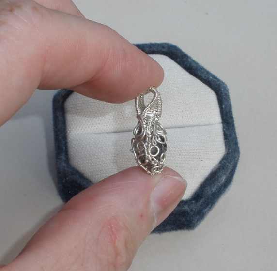 Smoky Quartz Sterling Silver Wire Wrapped Pendant