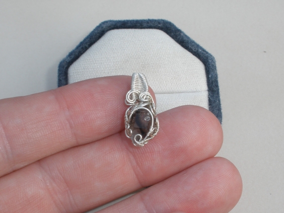 Smoky Quartz Sterling Silver Wire Wrapped Pendant