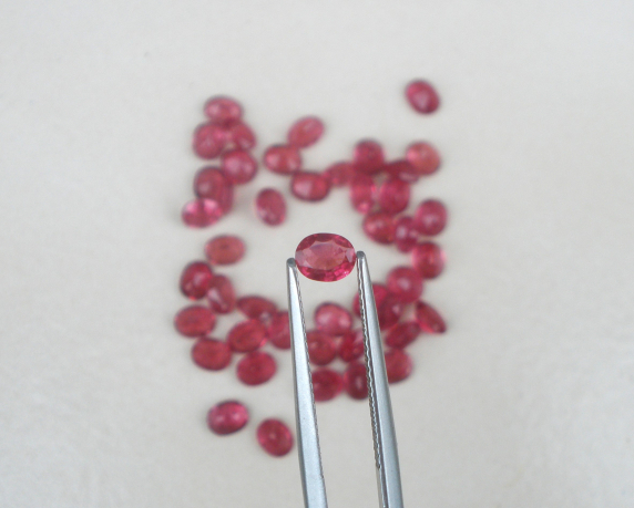 Ruby RedTourmaline Oval Natural Loose Faceted Gem 5x4mm