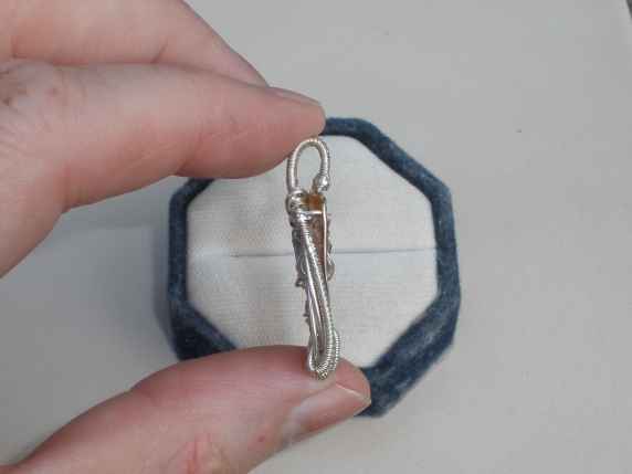 Tourmaline and Kyanite Wire Wrap Pendant