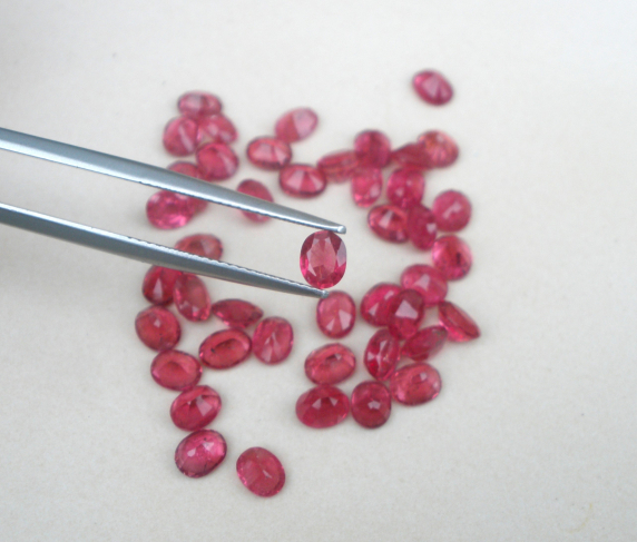 Ruby Red Tourmaline Oval Natural Loose Faceted Gem 5x4mm