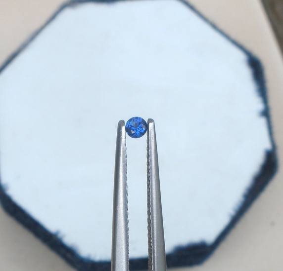 2mm Blue sapphire round loose faceted natural gem