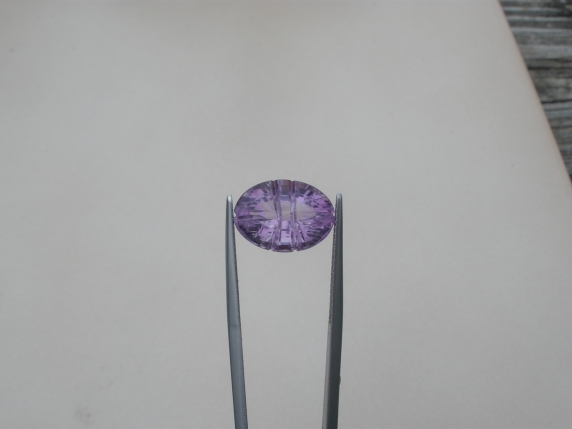 Amethyst Oval Laser Cut Gem 14 x 10mm