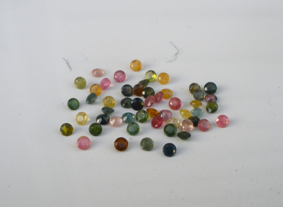 3mm Tourmaline round gem mix parcel lot over 5 carat