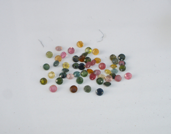 3mm Tourmaline round gem mix parcel lot over 5 carat