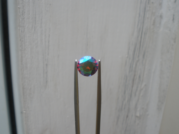 Crimson Red Mystic Topaz Round Faceted Gem 8mm