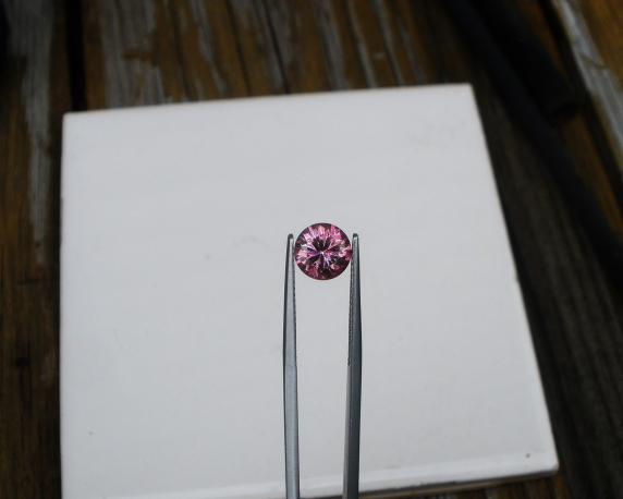 Pink topaz brilliant round loose faceted gem 8mm