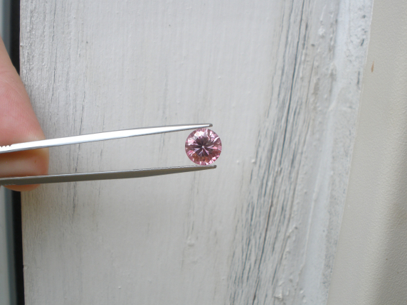 Pink topaz brilliant round loose faceted gem 8mm