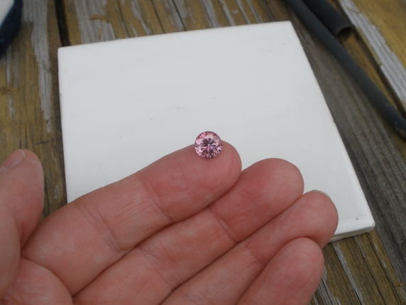 Pink topaz brilliant round loose faceted gem 8mm