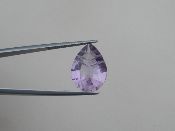 Amethyst Pear Laser Cut Gem 18 x 13mm
